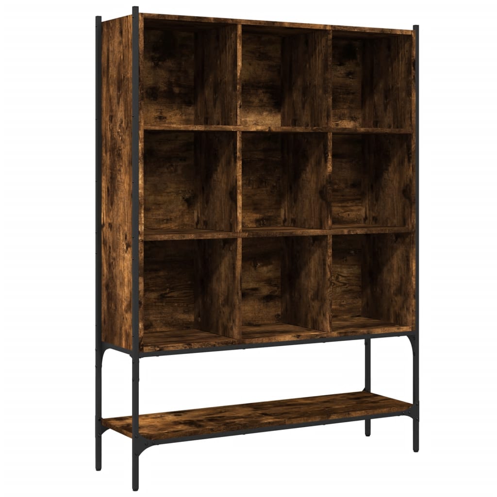 vidaXL Bookcase Smoked Oak 102x30x141.5 cm Engineered Wood - Brown