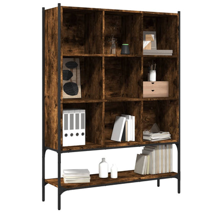 vidaXL Bookcase Smoked Oak 102x30x141.5 cm Engineered Wood - Brown