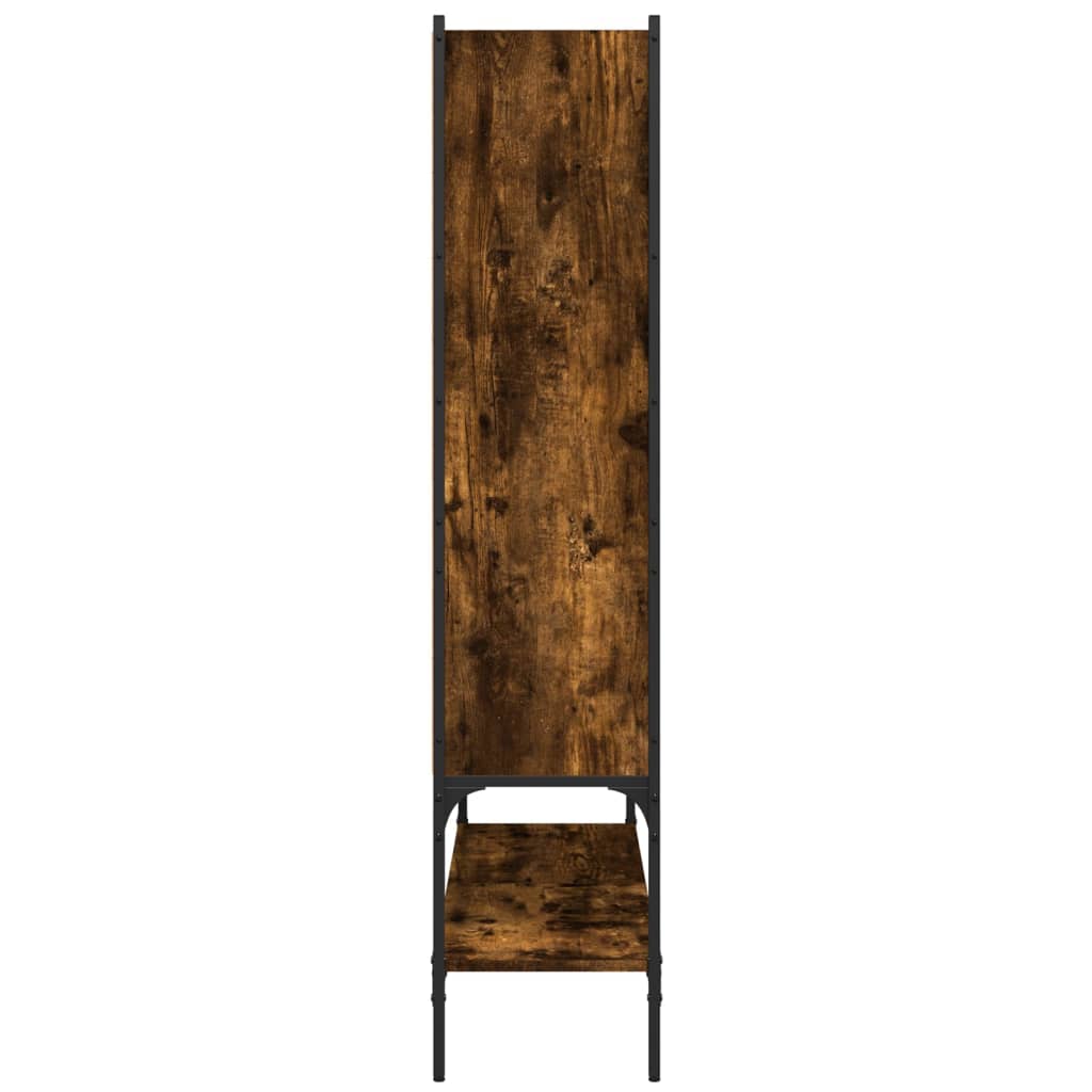 vidaXL Bookcase Smoked Oak 102x30x141.5 cm Engineered Wood - Brown