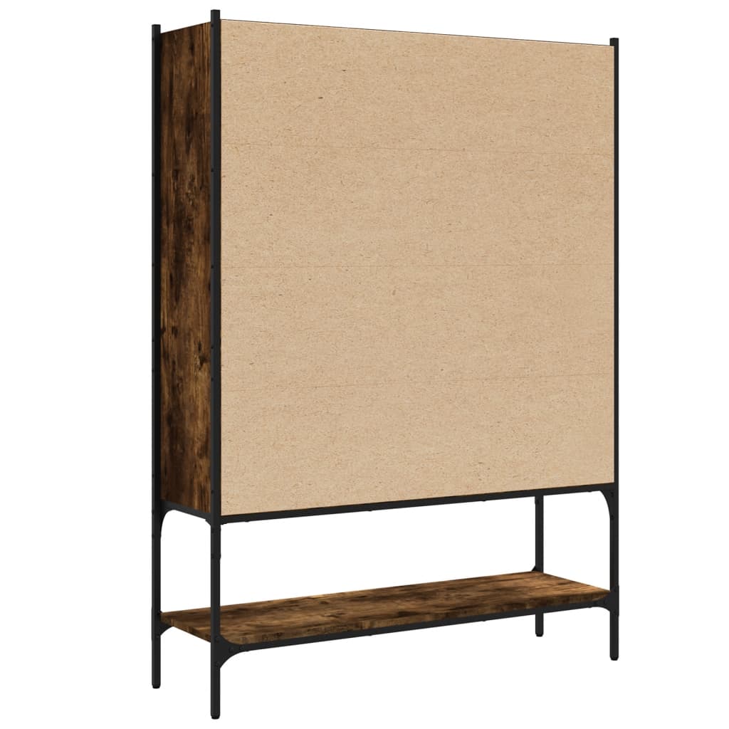 vidaXL Bookcase Smoked Oak 102x30x141.5 cm Engineered Wood - Brown