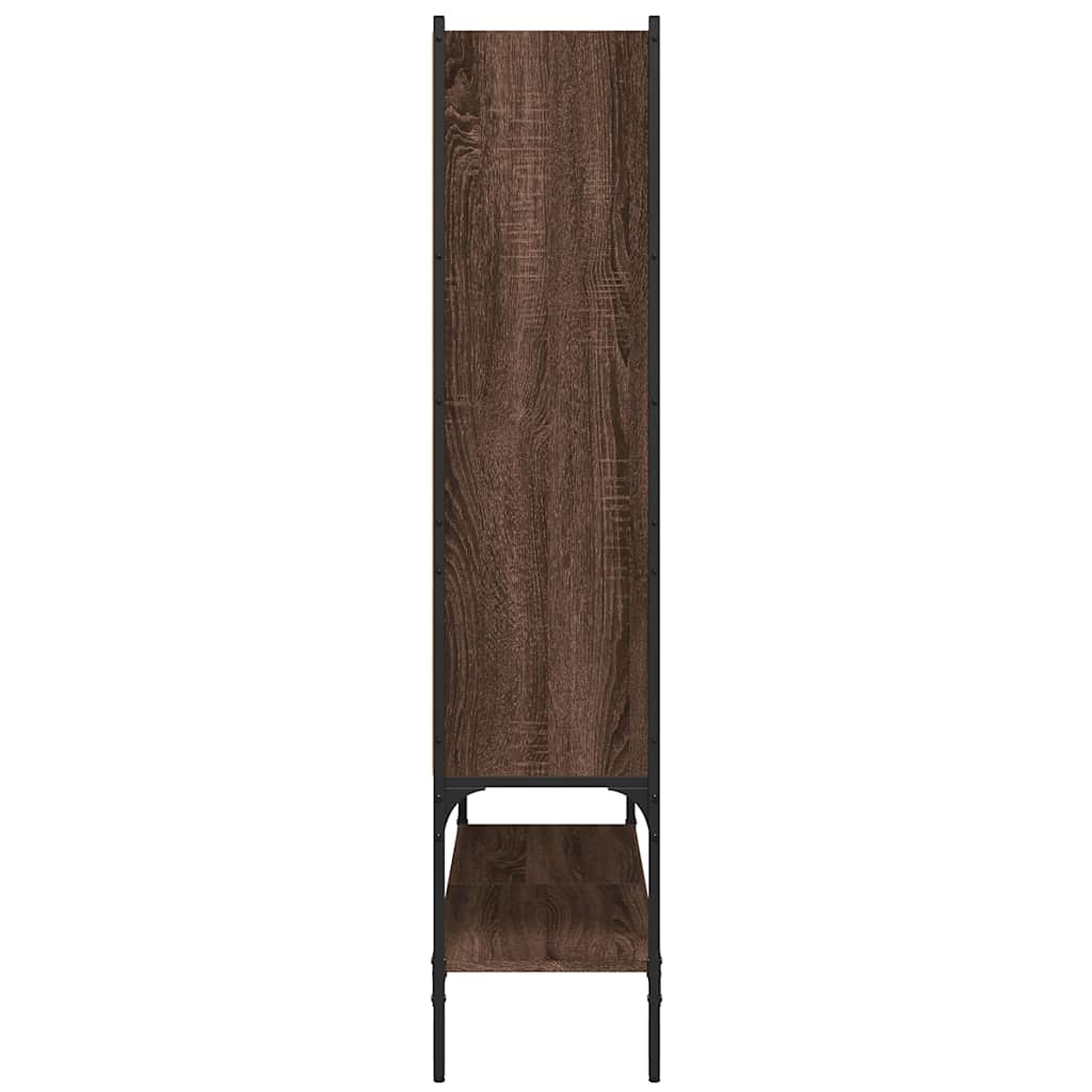 vidaXL Bookcase Brown Oak 102x30x141.5 cm Engineered Wood