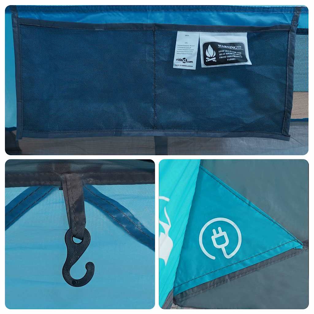 vidaXL Camping Tent 2-Person Blue Waterproof - 42890