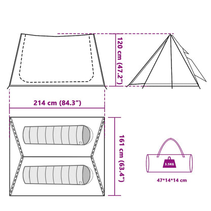 vidaXL Camping Tent 2-Person Blue Waterproof - 42890