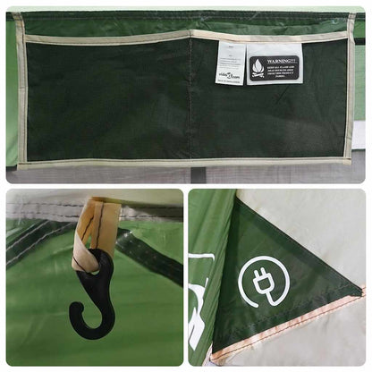 vidaXL Camping Tent 2-Person Green Waterproof - 42892