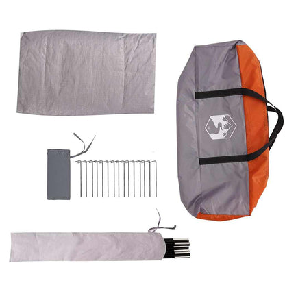 vidaXL Camping Tent 2-Person Grey and Orange Waterproof - 42897