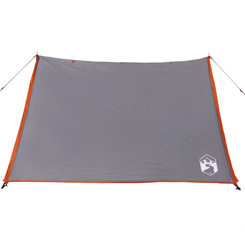 vidaXL Camping Tent 2-Person Grey and Orange Waterproof - 42897