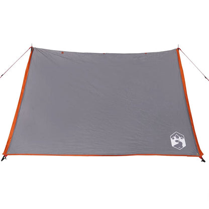 vidaXL Camping Tent 2-Person Grey and Orange Waterproof - 42897