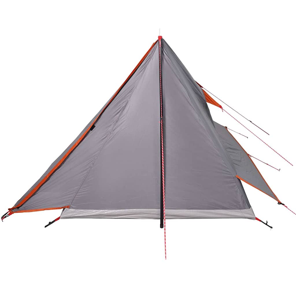 vidaXL Camping Tent 2-Person Grey and Orange Waterproof - 42897