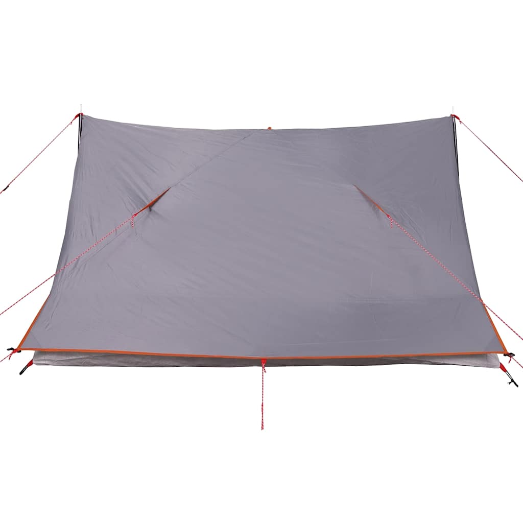 vidaXL Camping Tent 2-Person Grey and Orange Waterproof - 42897