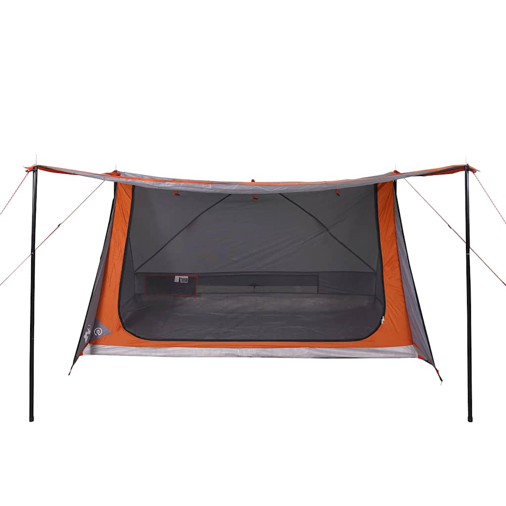 vidaXL Camping Tent 2-Person Grey and Orange Waterproof - 42897