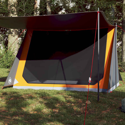 vidaXL Camping Tent 2-Person Grey and Orange Waterproof - 42897