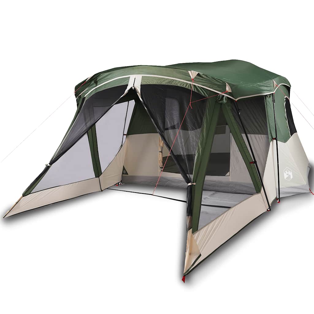 vidaXL Camping Tent with Porch 4-Person Green Waterproof - 42921