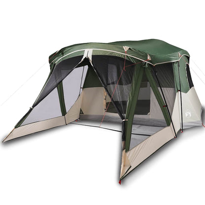 vidaXL Camping Tent with Porch 4-Person Green Waterproof - 42921