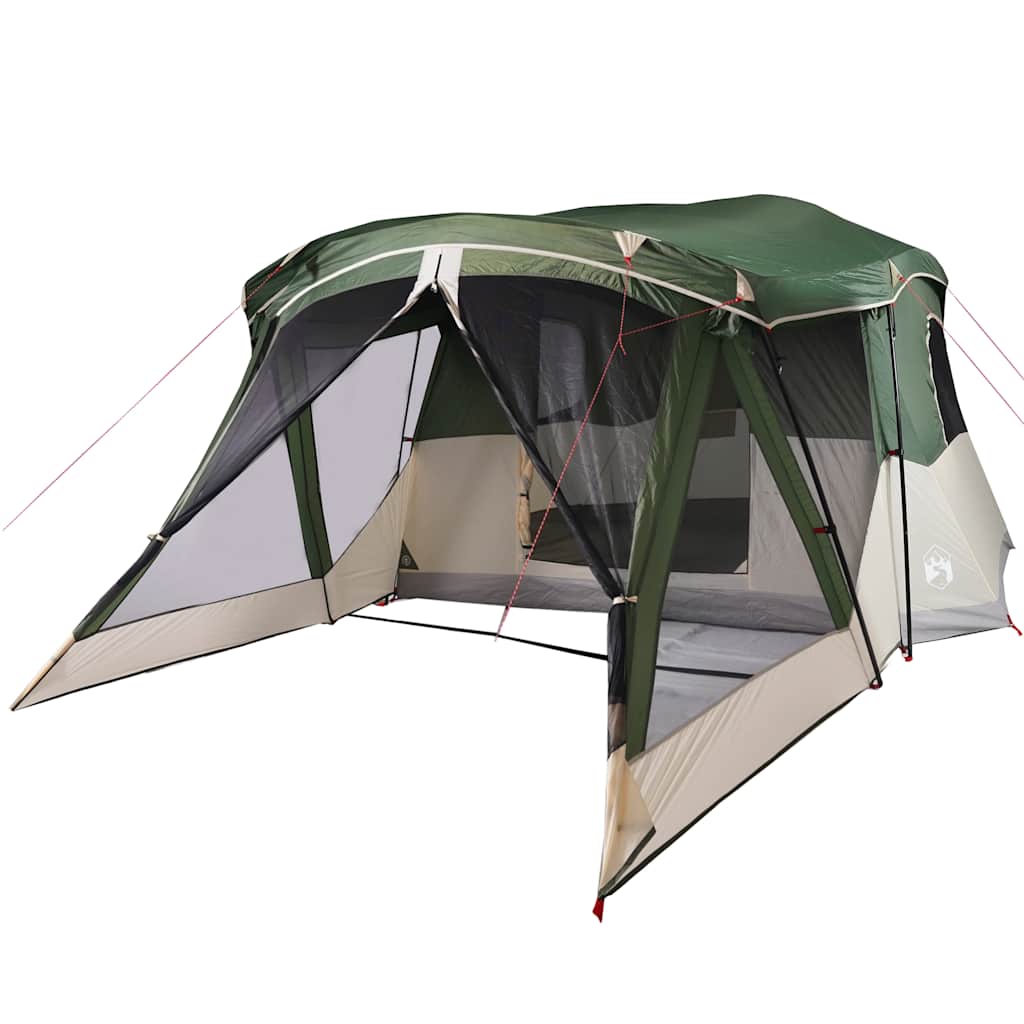 vidaXL Camping Tent with Porch 4-Person Green Waterproof - 42921