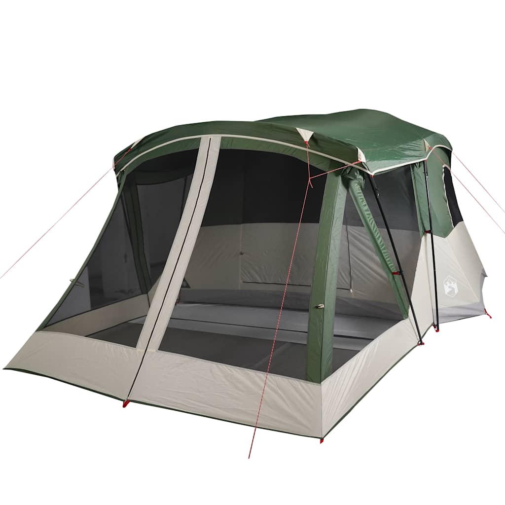 vidaXL Camping Tent with Porch 4-Person Green Waterproof - 42921