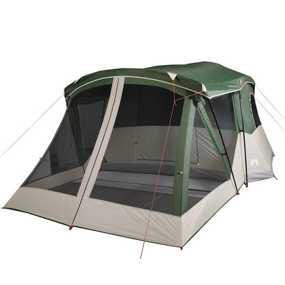 vidaXL Camping Tent with Porch 4-Person Green Waterproof - 42921