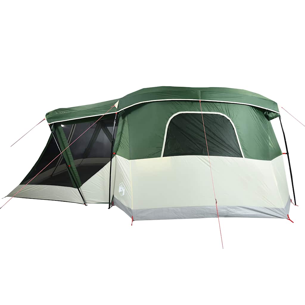 vidaXL Camping Tent with Porch 4-Person Green Waterproof - 42921