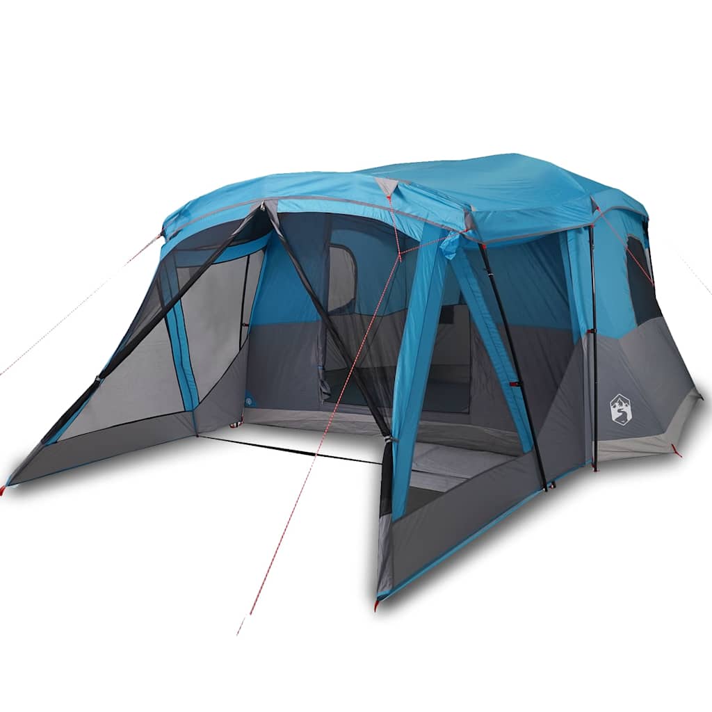 vidaXL Camping Tent with Porch 4-Person Blue Waterproof - 42926