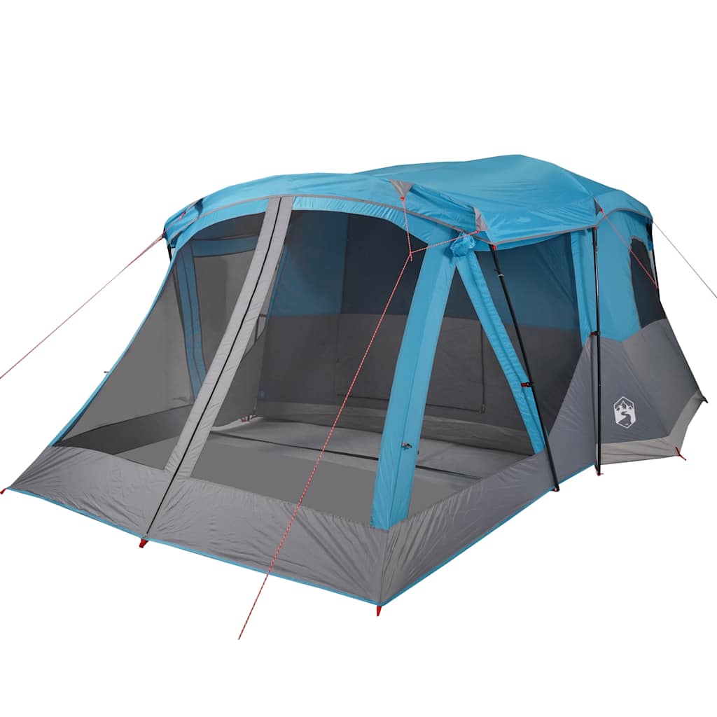 vidaXL Camping Tent with Porch 4-Person Blue Waterproof - 42926
