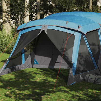 vidaXL Camping Tent with Porch 4-Person Blue Waterproof - 42926