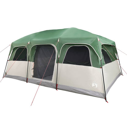 vidaXL Family Tent Cabin 10-Person Green Waterproof