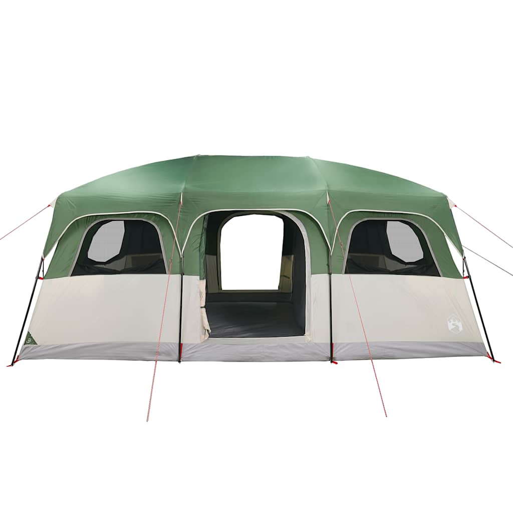 vidaXL Family Tent Cabin 10-Person Green Waterproof