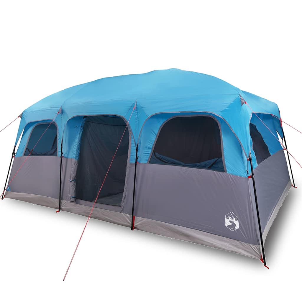 vidaXL Family Tent Cabin 10-Person Blue Waterproof