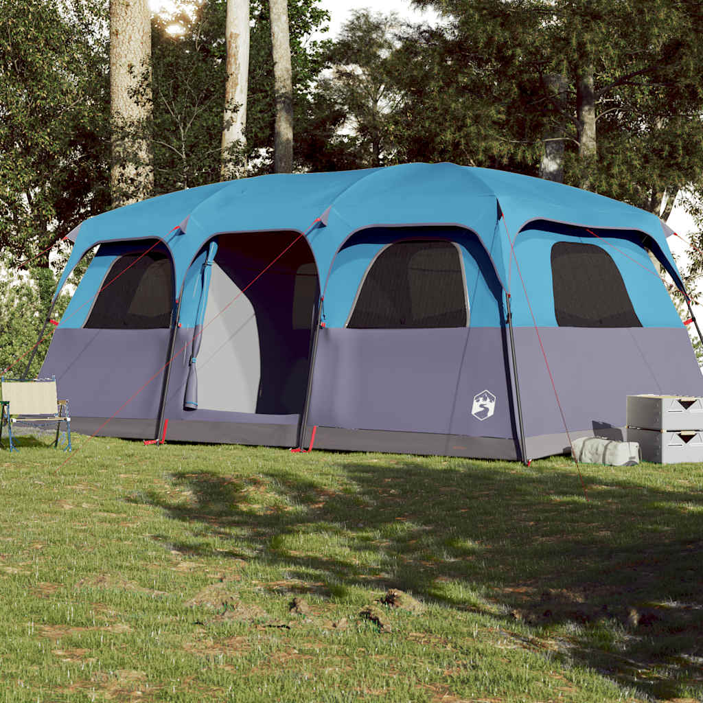 vidaXL Family Tent Cabin 10-Person Blue Waterproof