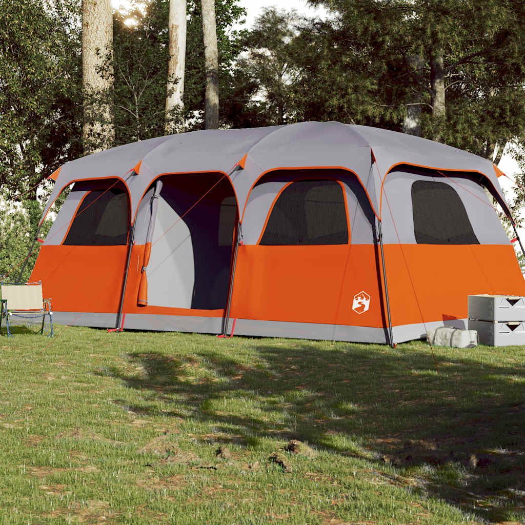 vidaXL Family Tent Cabin 10-Person Grey Waterproof