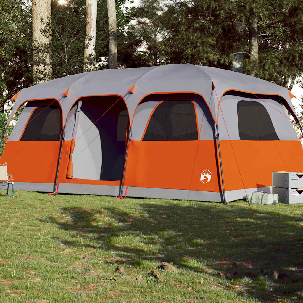 vidaXL Family Tent Cabin 10-Person Grey Waterproof