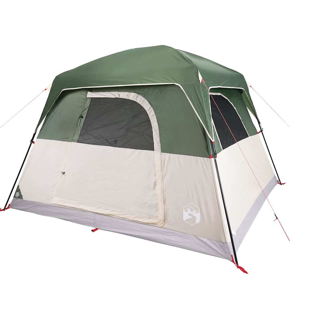 vidaXL Camping Tent Cabin 4-Person Green Waterproof - 42942