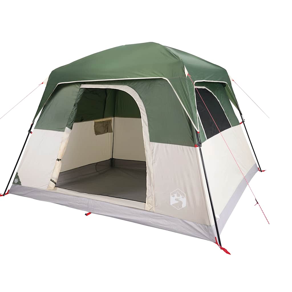 vidaXL Camping Tent Cabin 4-Person Green Waterproof - 42942