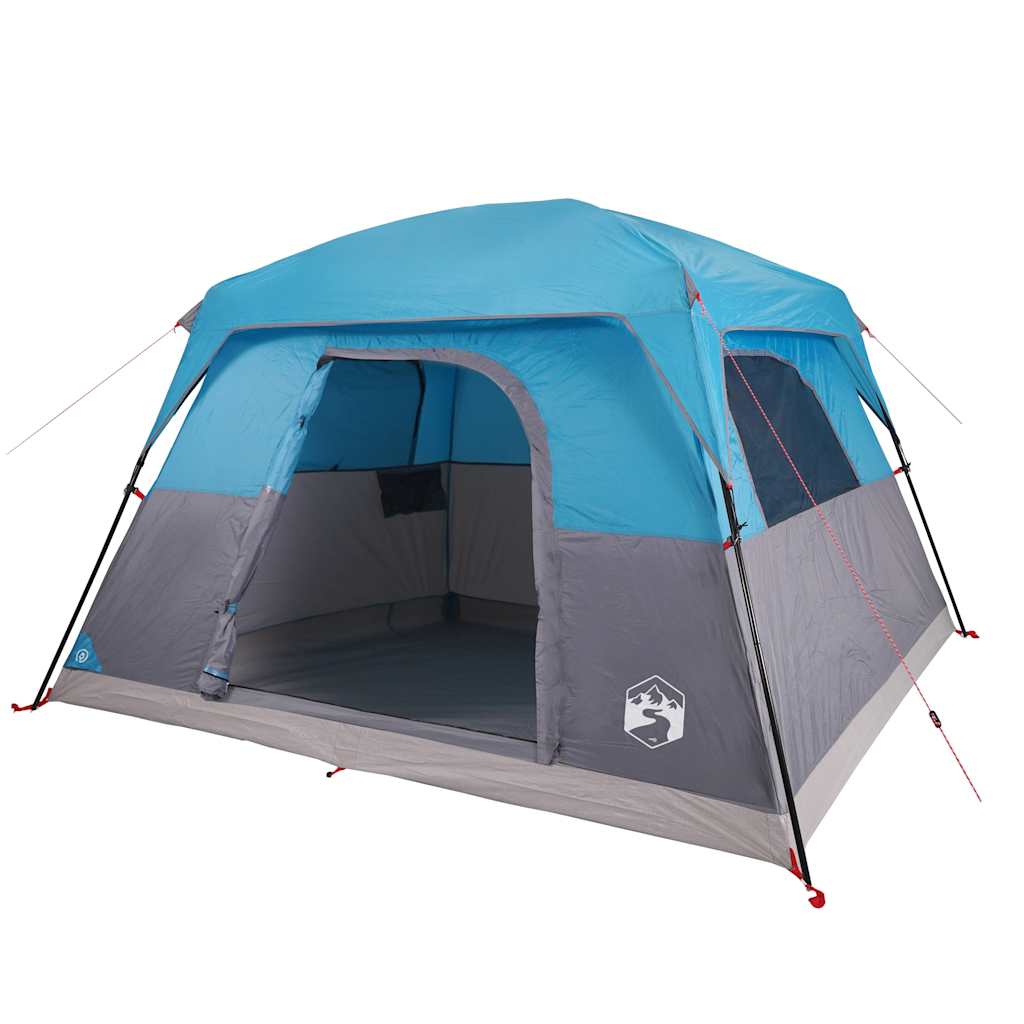 vidaXL Camping Tent Cabin 4-Person Blue Waterproof - 42943