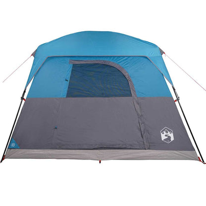 vidaXL Camping Tent Cabin 4-Person Blue Waterproof - 42943
