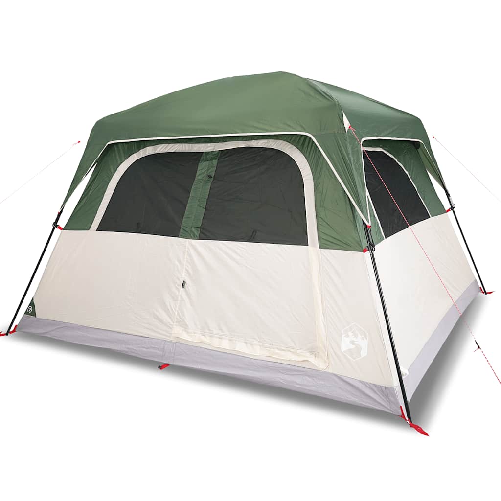 vidaXL Family Tent Cabin 6-Person Green Waterproof - 42957