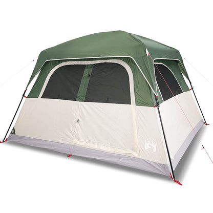 vidaXL Family Tent Cabin 6-Person Green Waterproof - 42957