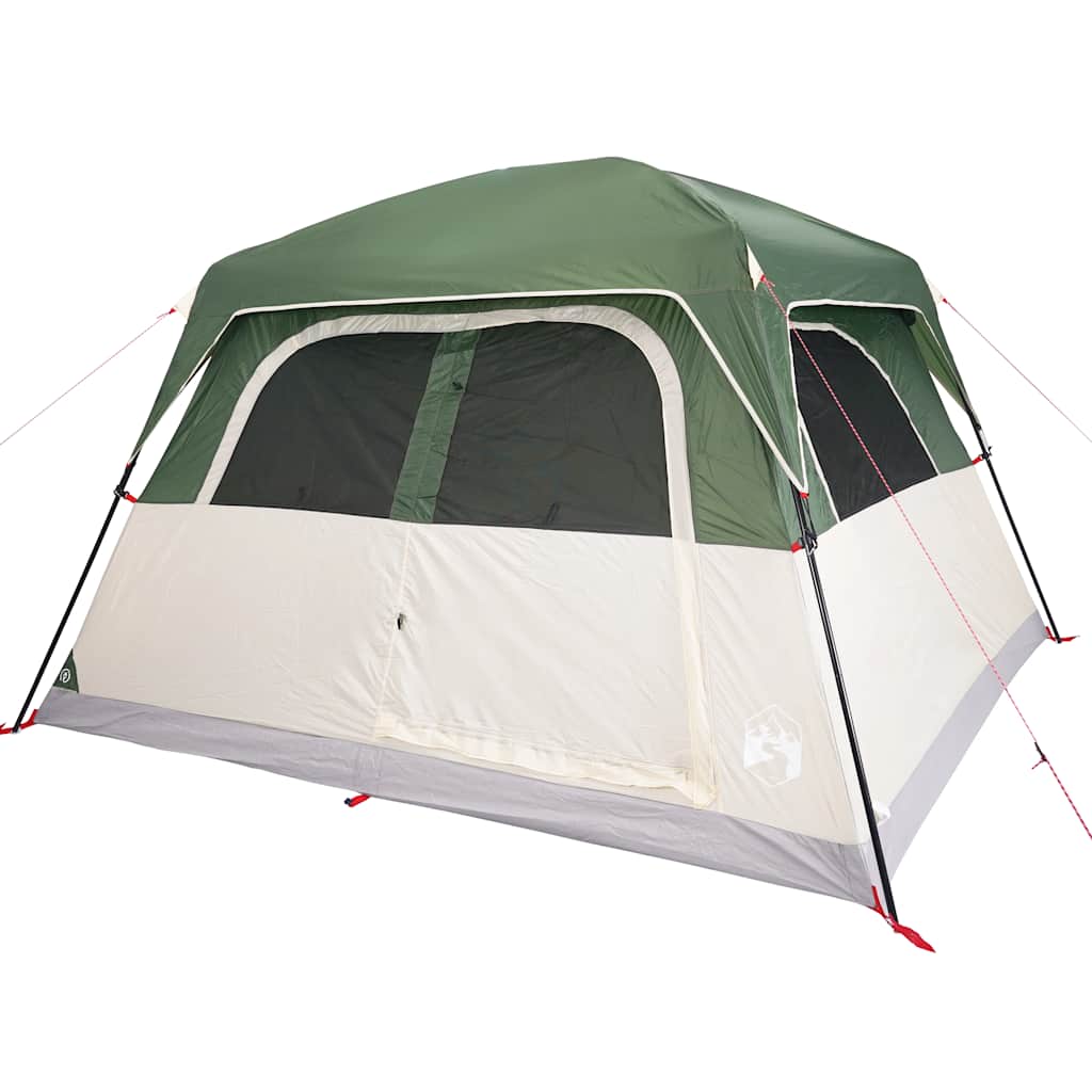 vidaXL Family Tent Cabin 6-Person Green Waterproof - 42957