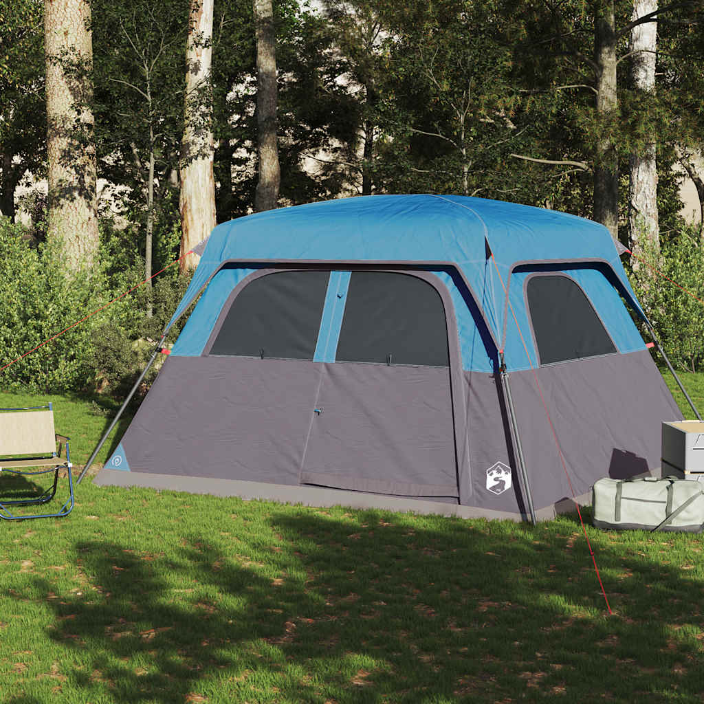 vidaXL Family Tent Cabin 6-Person Blue Waterproof - 42970