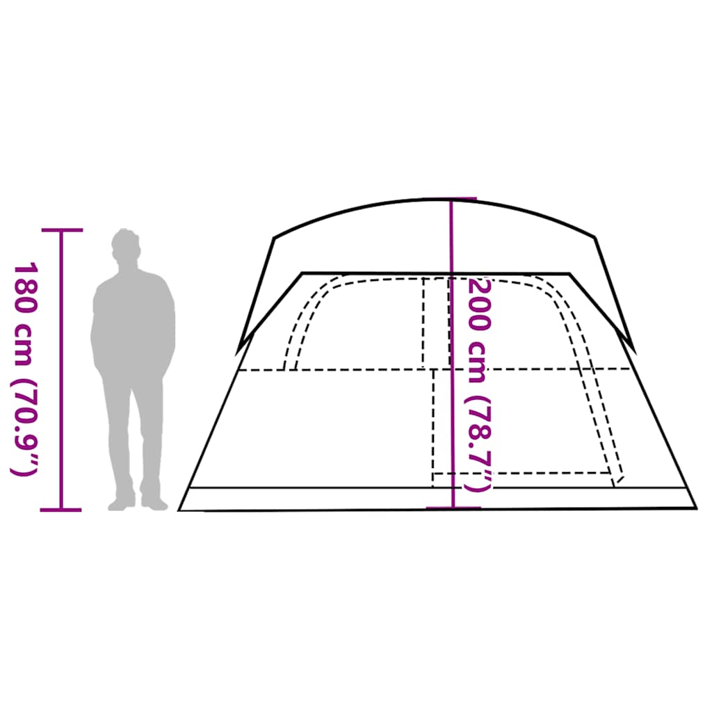 vidaXL Family Tent Cabin 6-Person Blue Waterproof - 42970