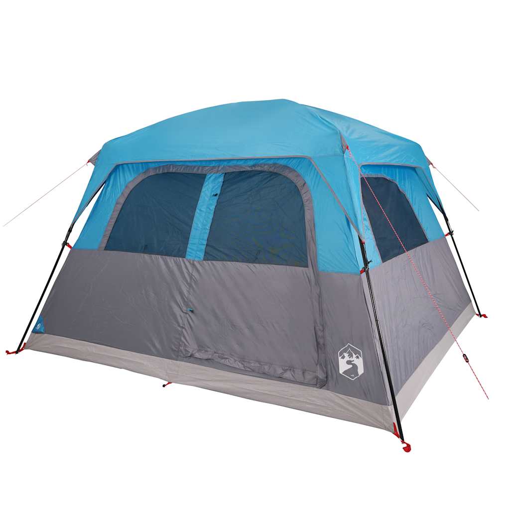 vidaXL Family Tent Cabin 6-Person Blue Waterproof - 42970