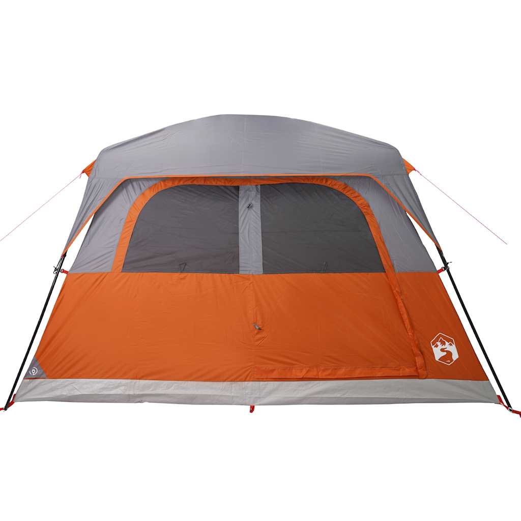 vidaXL Family Tent Cabin 6-Person Orange Waterproof