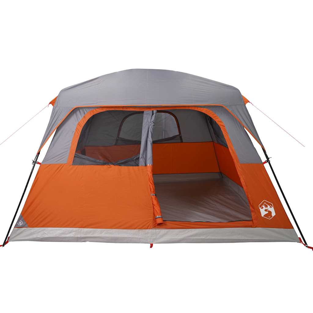 vidaXL Family Tent Cabin 6-Person Orange Waterproof
