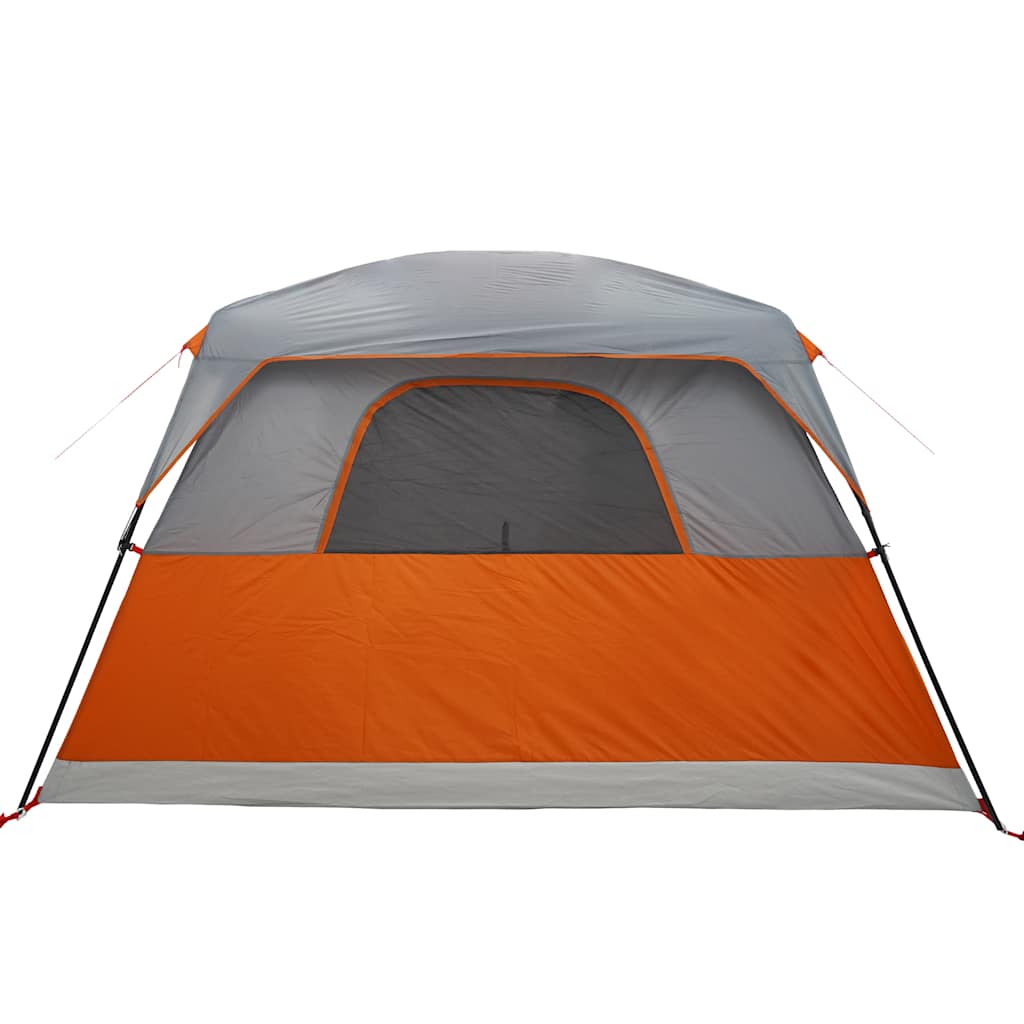 vidaXL Family Tent Cabin 6-Person Orange Waterproof