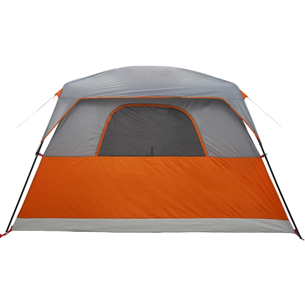 vidaXL Family Tent Cabin 6-Person Orange Waterproof