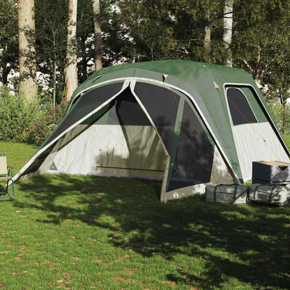 vidaXL Family Tent with Porch 6-Person Green Waterproof - 42980