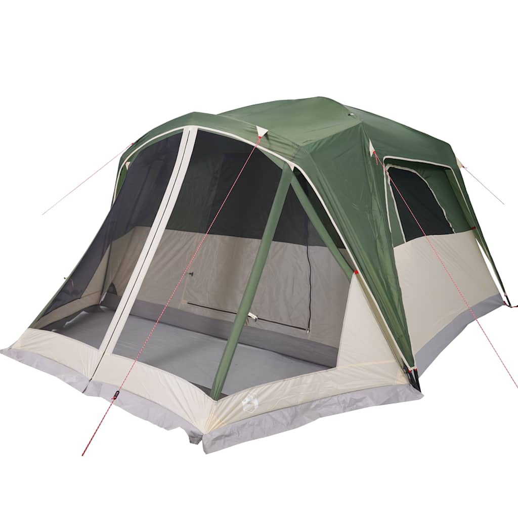 vidaXL Family Tent with Porch 6-Person Green Waterproof - 42980
