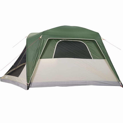 vidaXL Family Tent with Porch 6-Person Green Waterproof - 42980