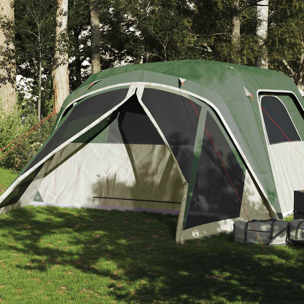 vidaXL Family Tent with Porch 6-Person Green Waterproof - 42980