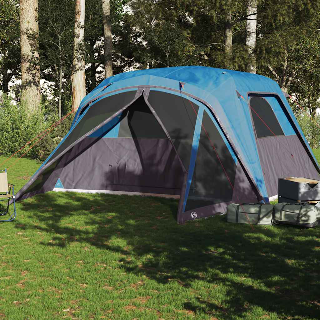 vidaXL Family Tent with Porch 6-Person Blue Waterproof - 42985