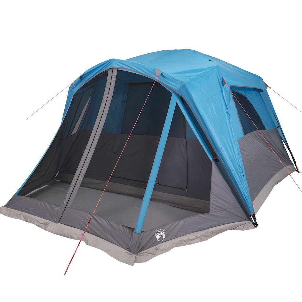 vidaXL Family Tent with Porch 6-Person Blue Waterproof - 42985
